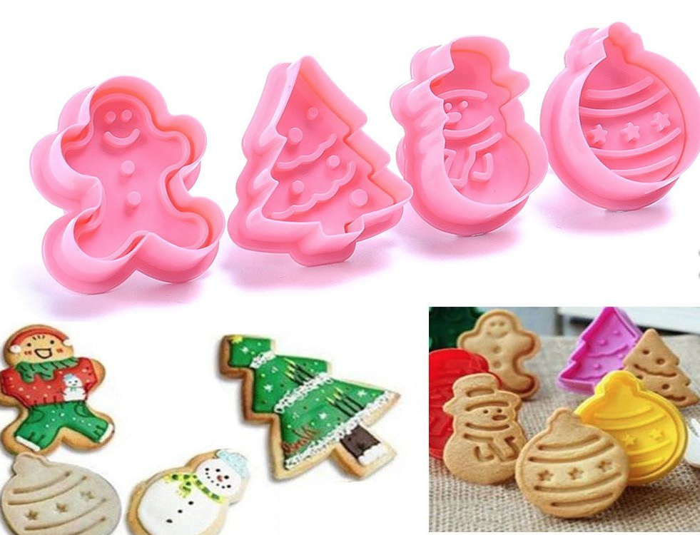 Set 4 forme pentru biscuiti model CRACIUN